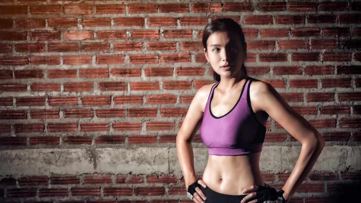 Athlete Girl with good body form