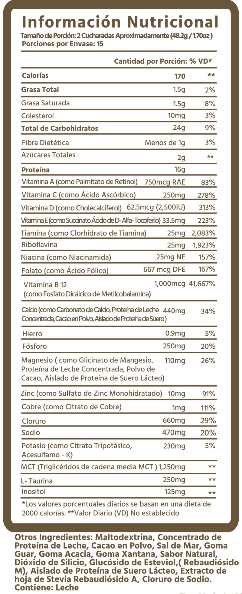 Batido de Proteínas de Chocolate