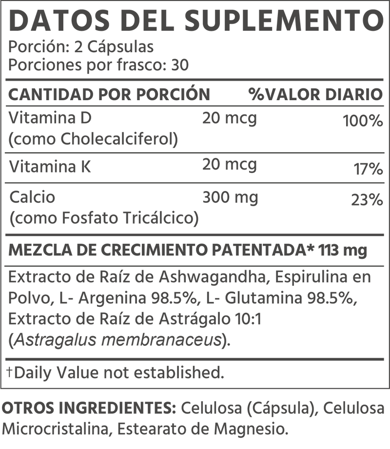 Cápsulas de Crecimiento