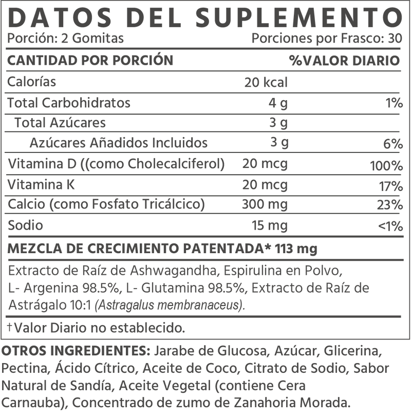 Gomitas de crecimiento